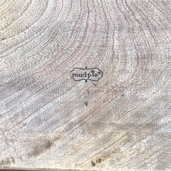 Christmas cheese board snack dip metal tree Mud Pie wood dip appetizer - Picture 4 of 4